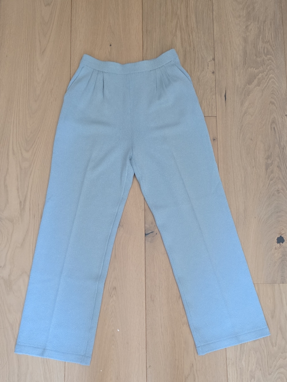 St. John Light Blue Knit Pants